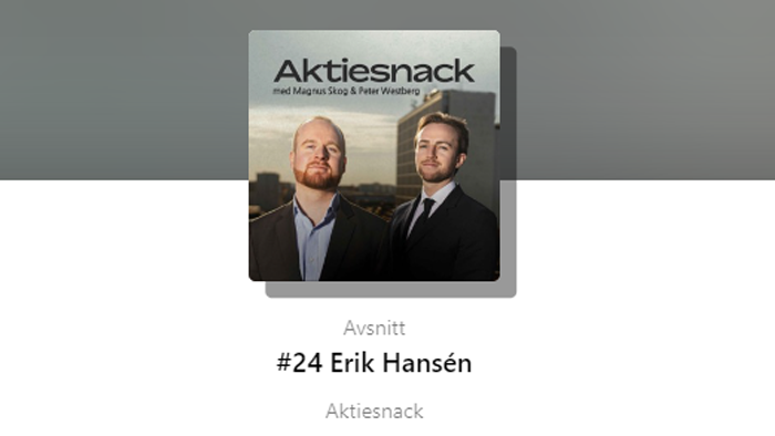 Erik Hansén gästar podden Aktiesnack