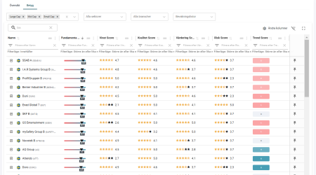 Upptäck styrkan i vår analysplattform – Bygg robusta och framgångsrika aktieportföljer enkelt och snabbt!